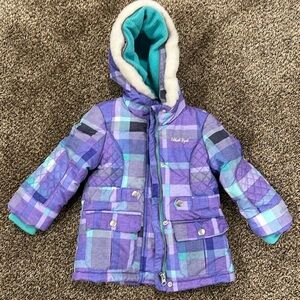 Oshkosh Purple Plaid Hooded Jacket